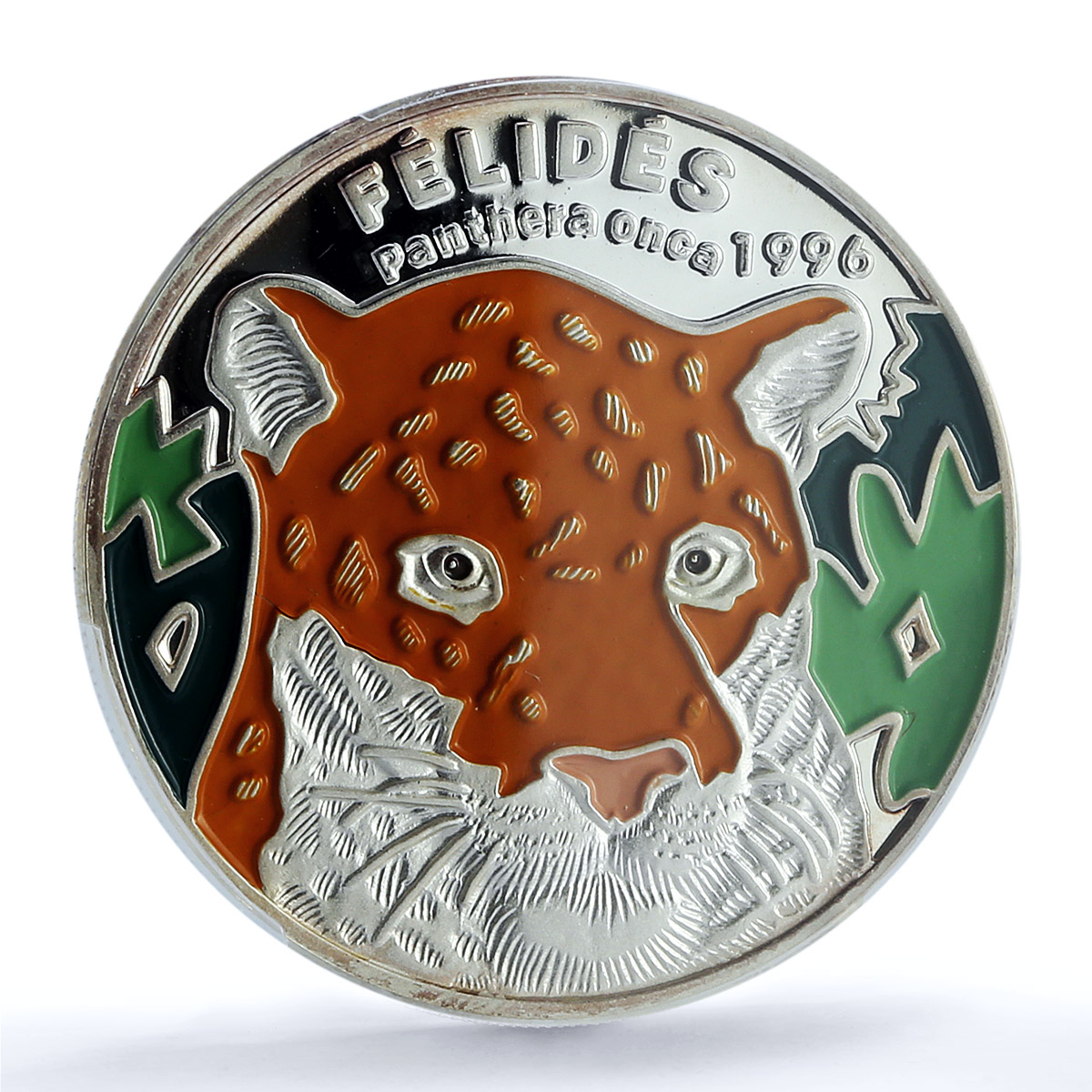 Congo 1000 francs Panther Coloured KM-25 Fauna Cat PR 69 PCGS silver coin 1996