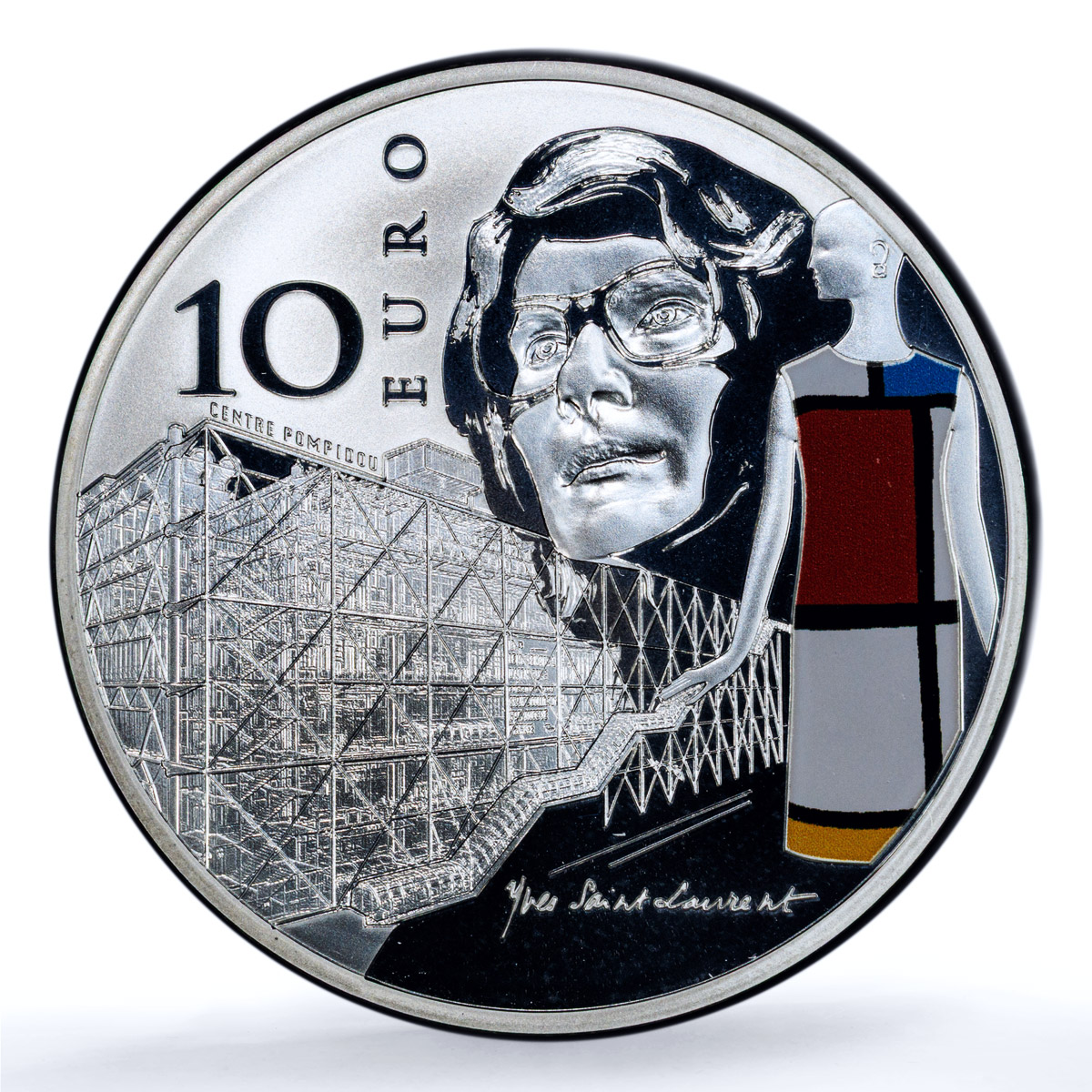France 10 euros Yves Saint Laurent KM-2284 Culture PR 69 PCGS silver coin 2016