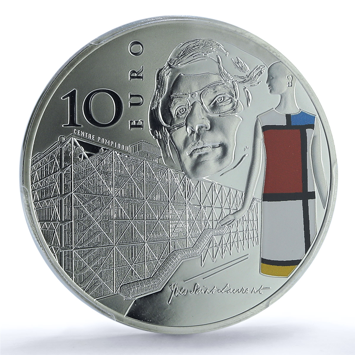 France 10 euros Yves Saint Laurent KM-2284 Culture PR 69 PCGS silver coin 2016