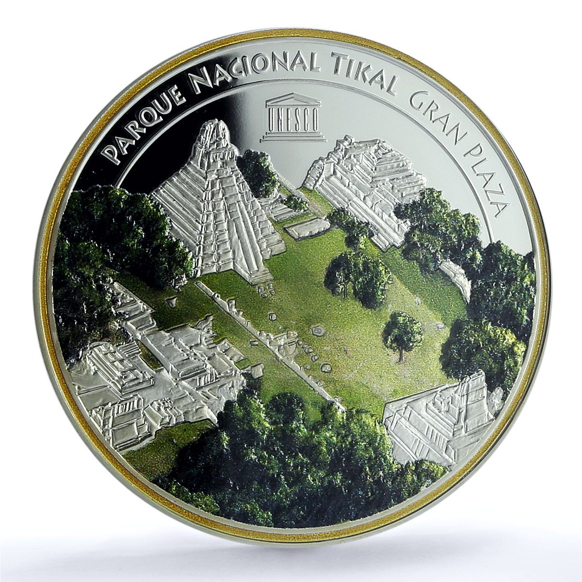 Guatemala 1 quetzal Tikal Gran Plaza Park Maya PR 69 PCGS silver coin 2015