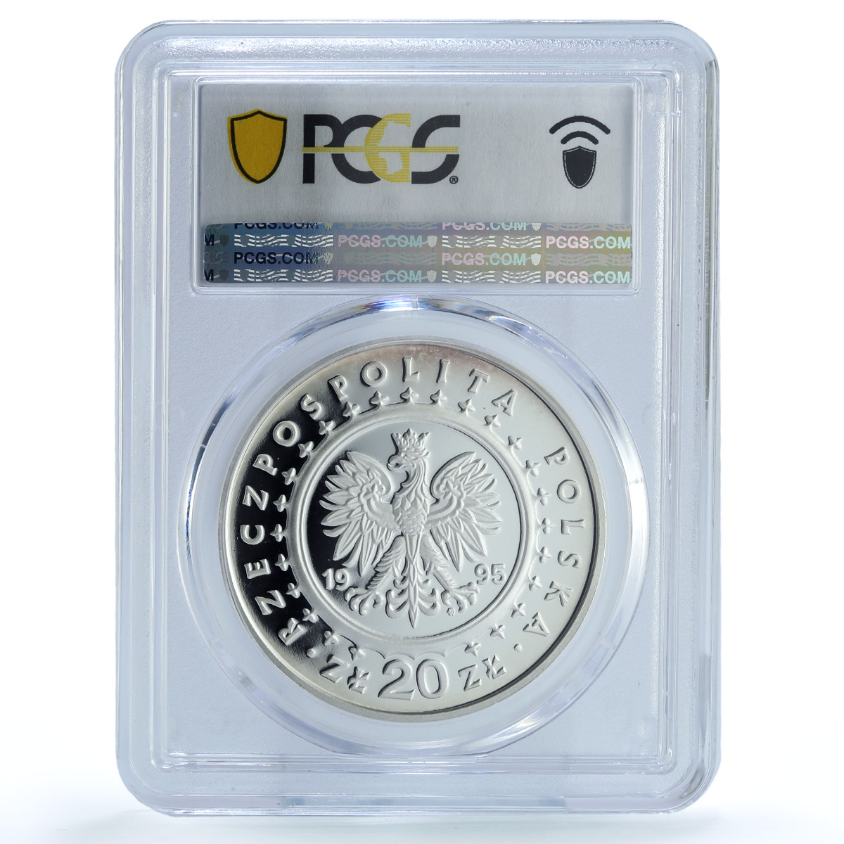 Poland 20 zlotych Lazienkach Palace Y#296 Swan Bird PR 69 PCGS silver coin 1995