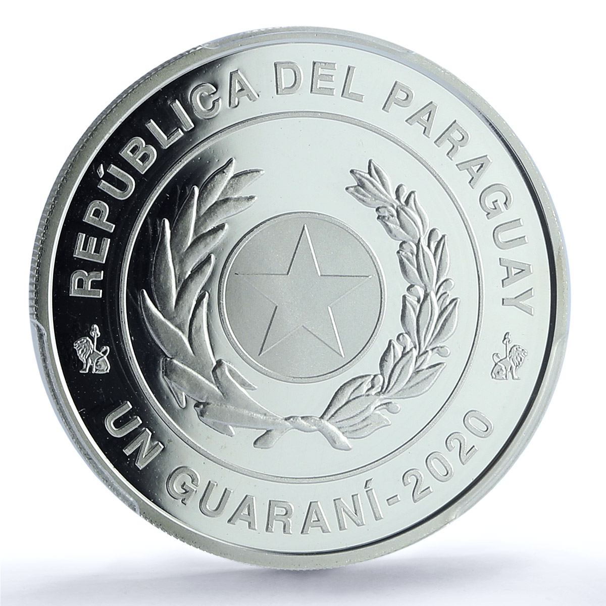 Paraguay 1 guarani Jesuit Reductions KM-226 Church PR 69 PCGS silver coin 2020 Paraguay 1 guarani Jesuit Reductions KM-226 Church PR 69 PCGS silver coin 2020