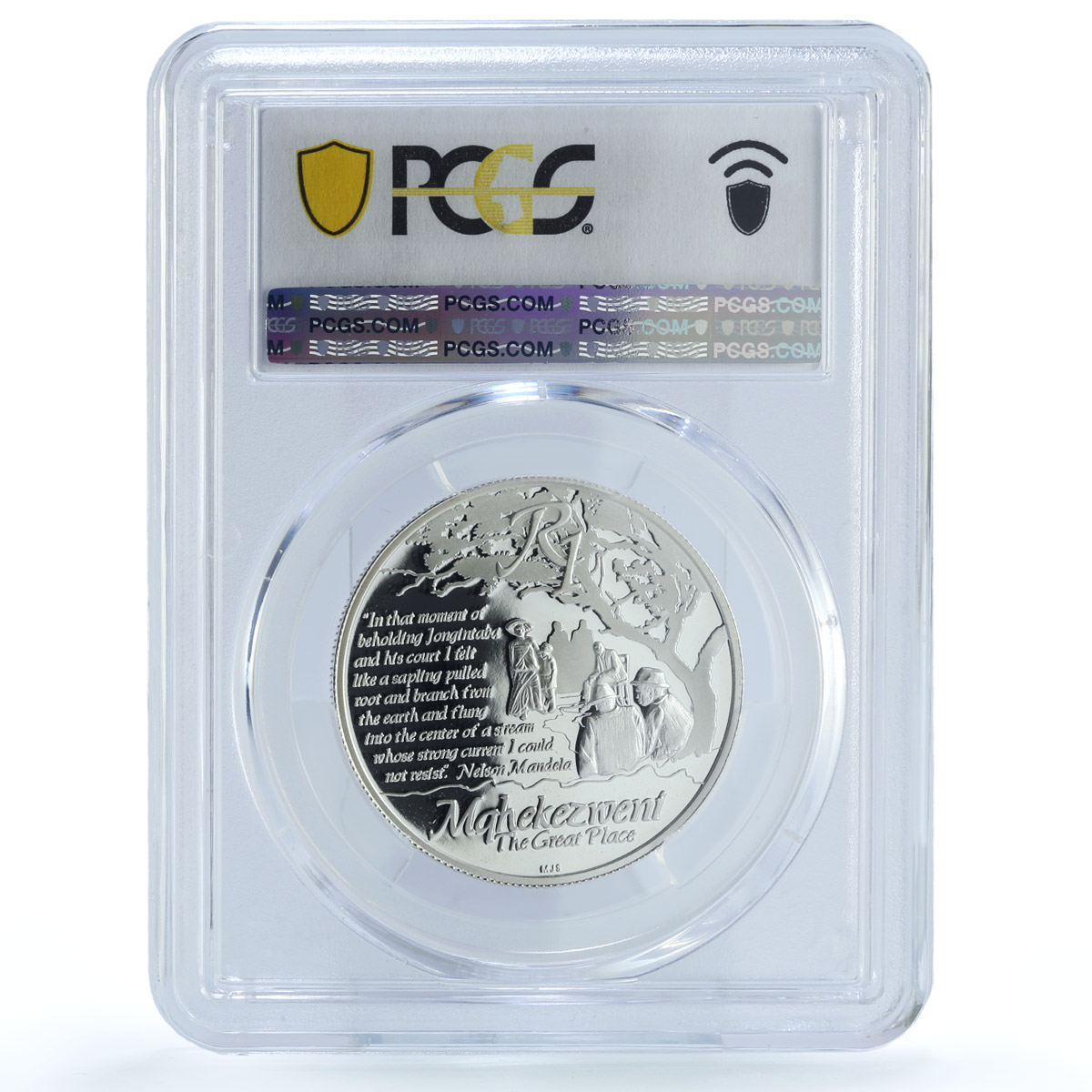 South Africa 1 rand Nelson Mandela Mqhekezweni PR 70 PCGS silver coin 2013