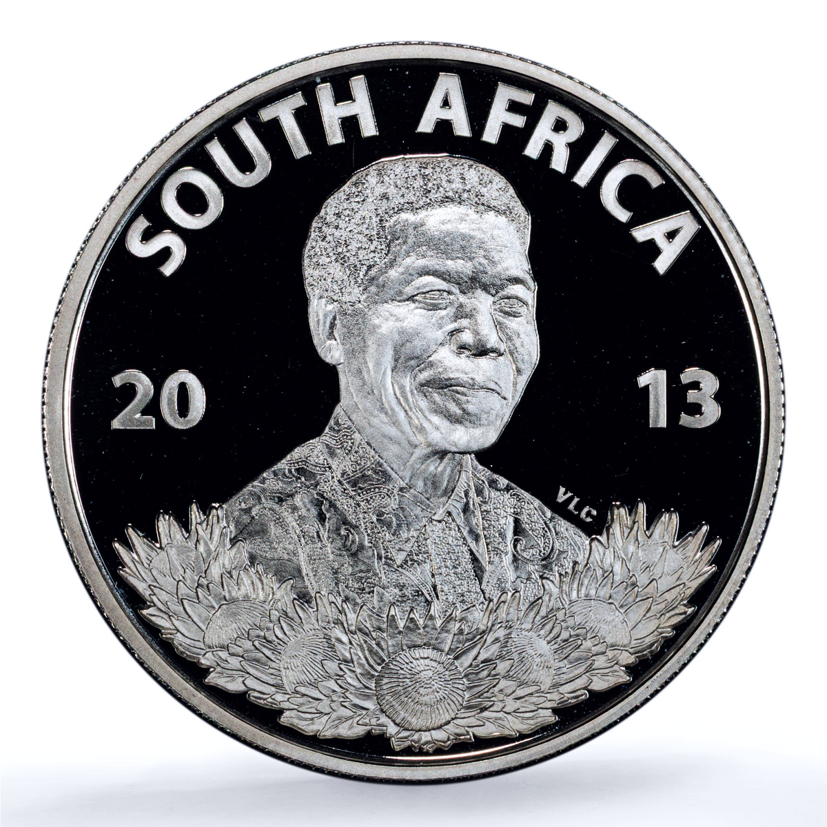 South Africa 1 rand Nelson Mandela Mqhekezweni PR 70 PCGS silver coin 2013