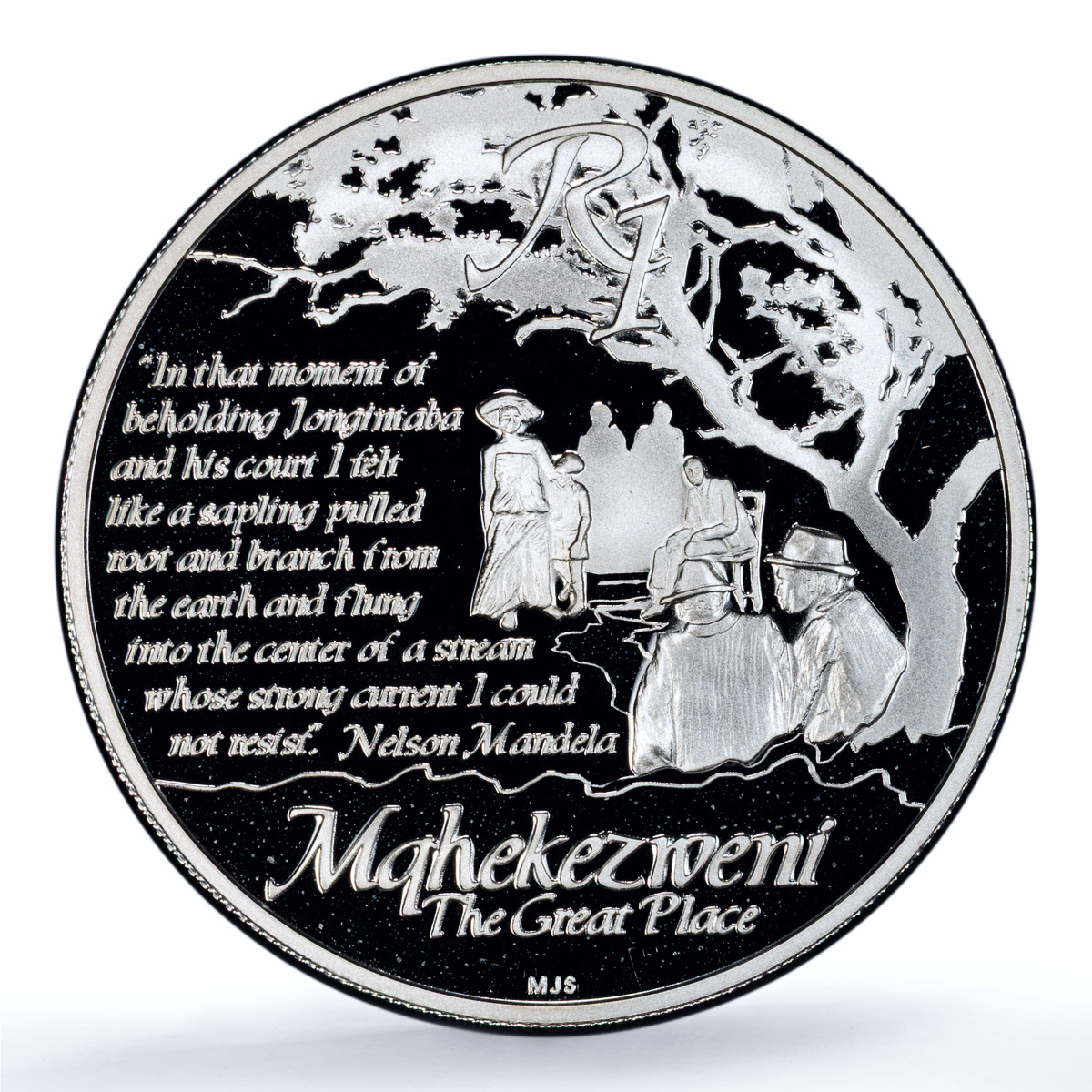 South Africa 1 rand Nelson Mandela Mqhekezweni PR 70 PCGS silver coin 2013