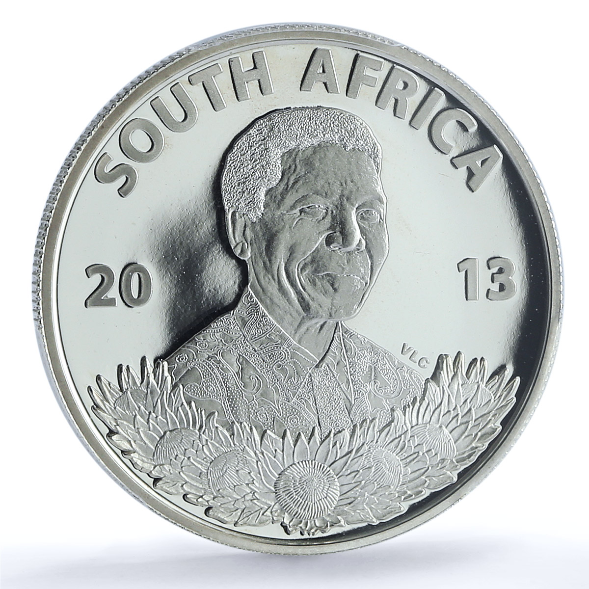 South Africa 1 rand Nelson Mandela Mqhekezweni PR 70 PCGS silver coin 2013
