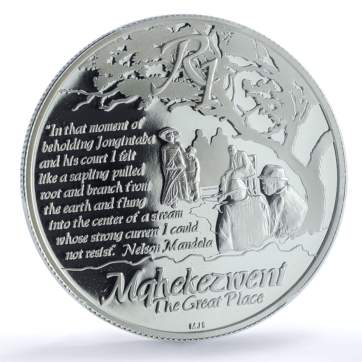 South Africa 1 rand Nelson Mandela Mqhekezweni PR 70 PCGS silver coin 2013