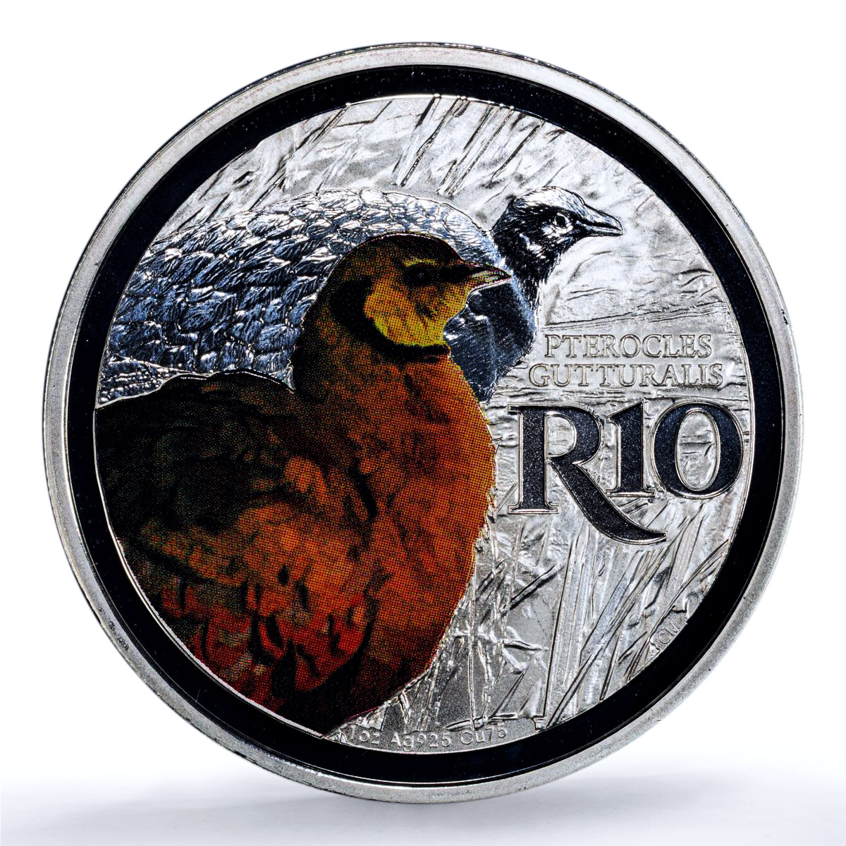 South Africa 10 rand Sandgrouse KM-668 Fauna Bird PR 70 PCGS silver coin 2018