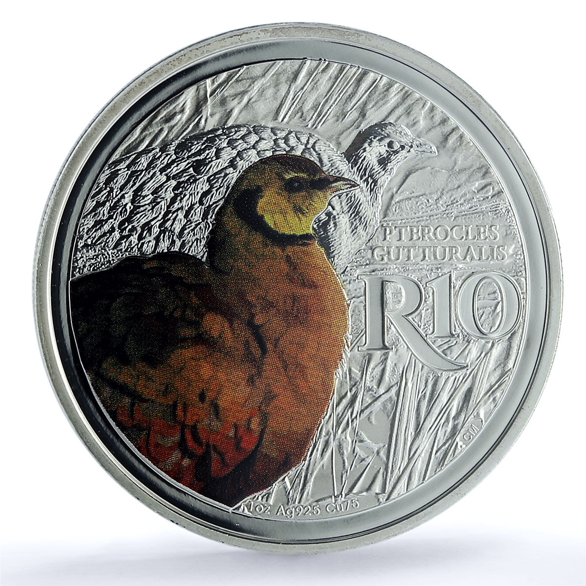 South Africa 10 rand Sandgrouse KM-668 Fauna Bird PR 70 PCGS silver coin 2018