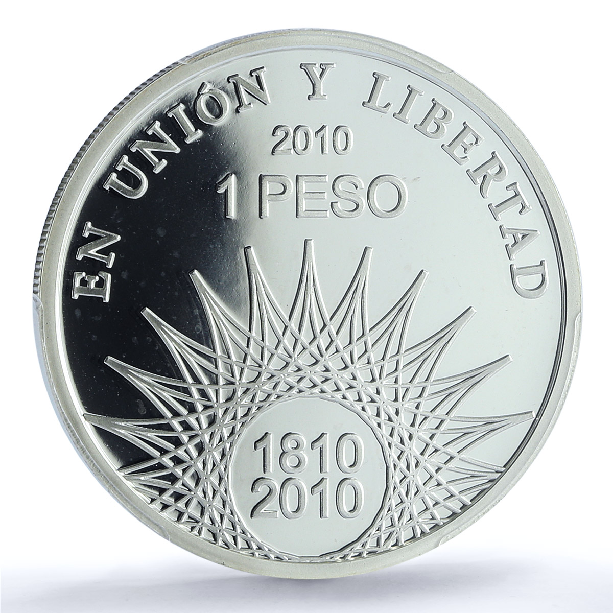 Argentina 1 peso Aconcagua May Revolution KM-164 PR 67 PCGS silver coin 2010
