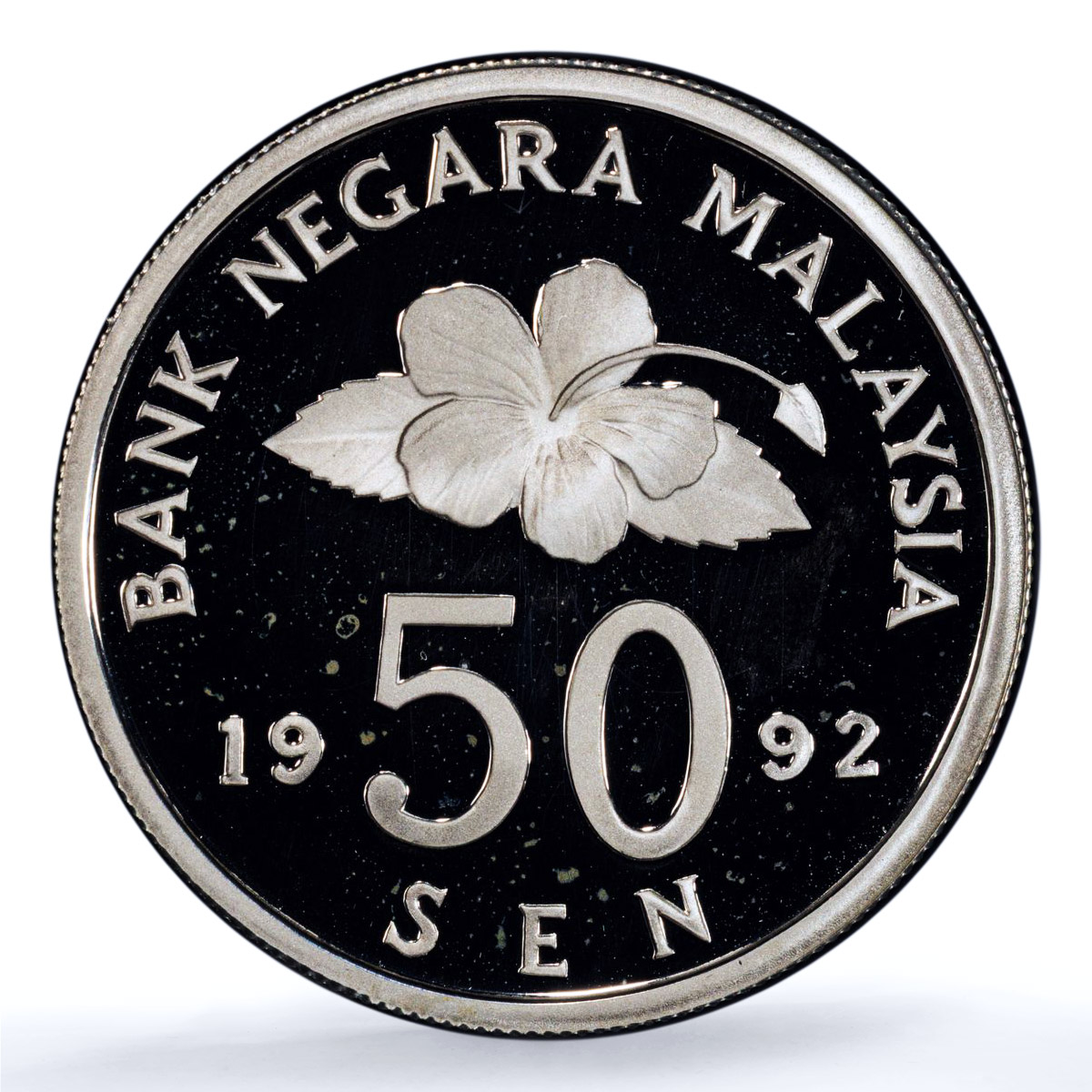 Malaysia 50 sen Republic KM-53a PR 67 PCGS silver coin 1992