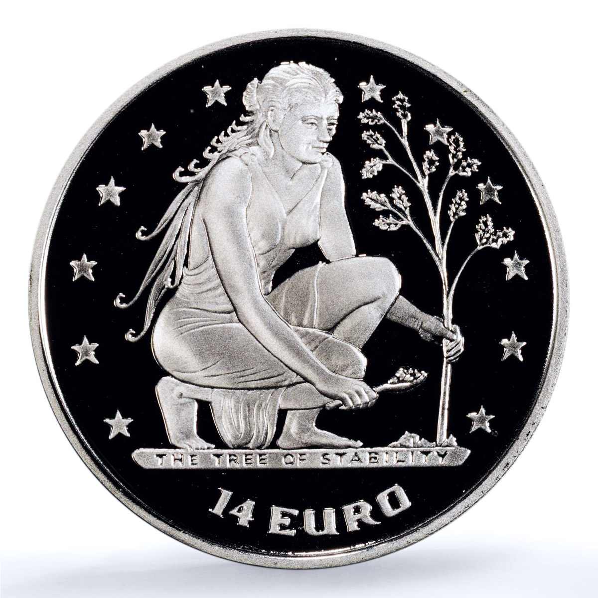 Bosnia Herzegovina 14 euros Tree of Stability KM-114 PR 69 PCGS silver coin 1999 Bosnia Herzegovina 14 euros Tree of Stability KM-114 PR 69 PCGS silver coin 1999