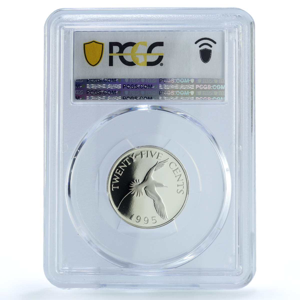 Bermuda 25 cents Elizabeth II KM-47a Tropical Bird PR 69 PCGS silver coin 1995