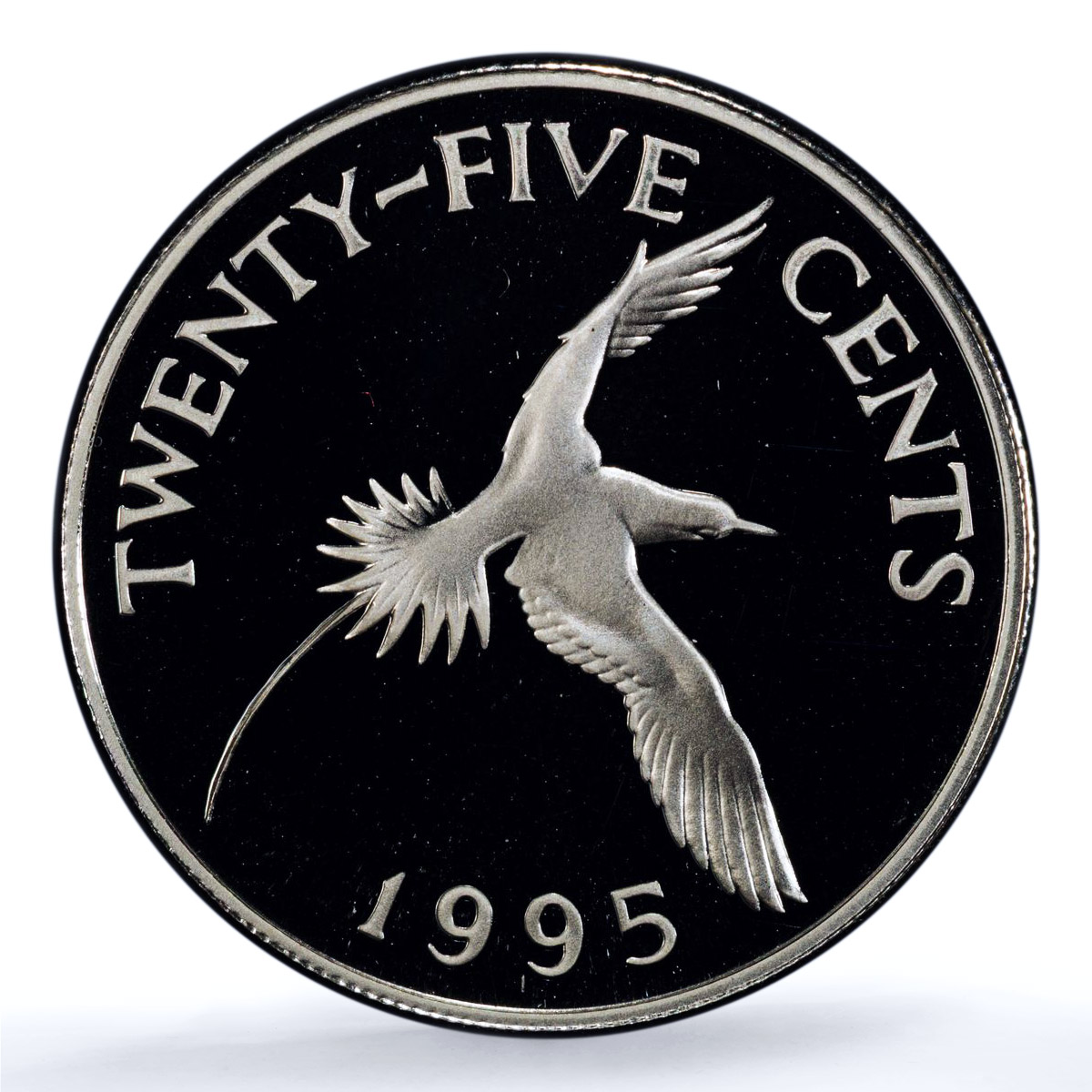 Bermuda 25 cents Elizabeth II KM-47a Tropical Bird PR 69 PCGS silver coin 1995