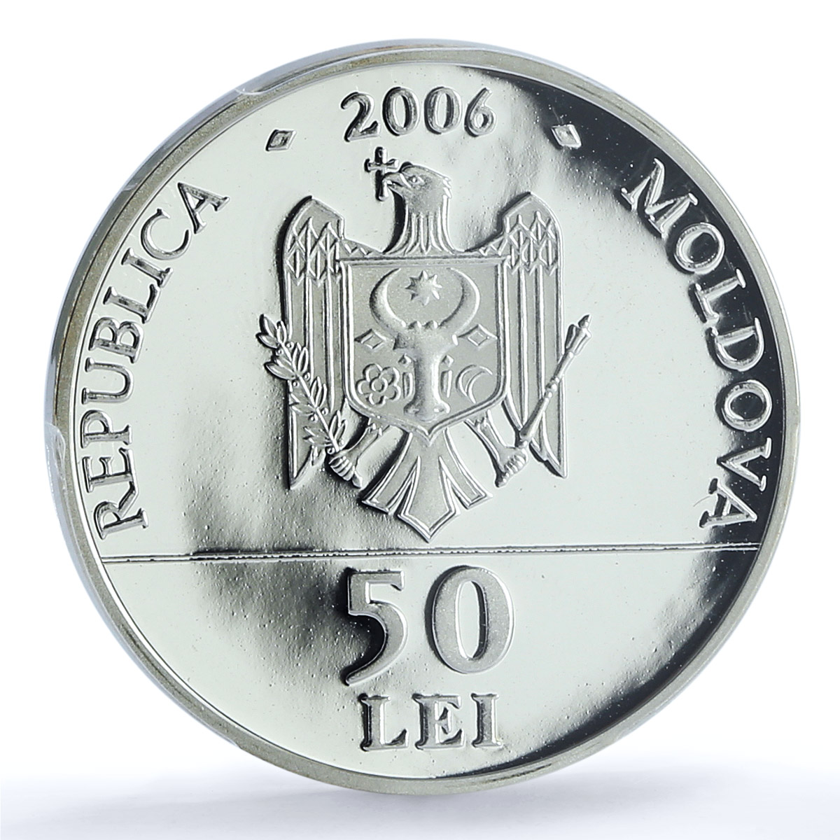Moldova 50 lei Alexandru Donici KM-34 Literature PR 69 PCGS silver coin 2006