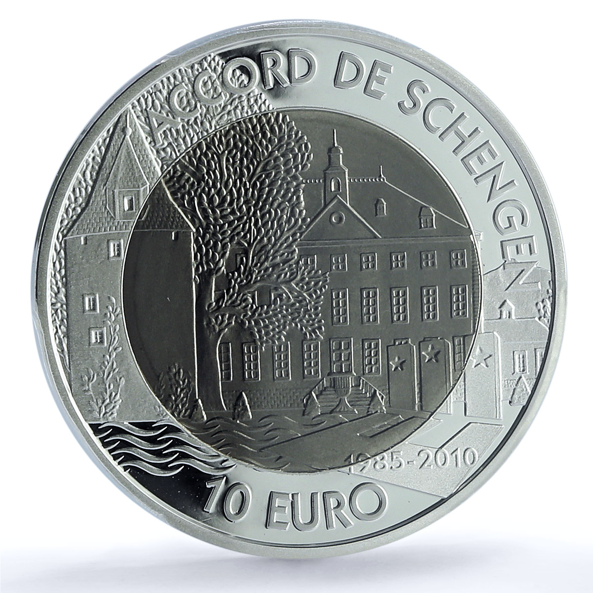 Luxembourg 10 euros Schengen Accord Treaty KM-114 PR 70 PCGS silver coin 2010
