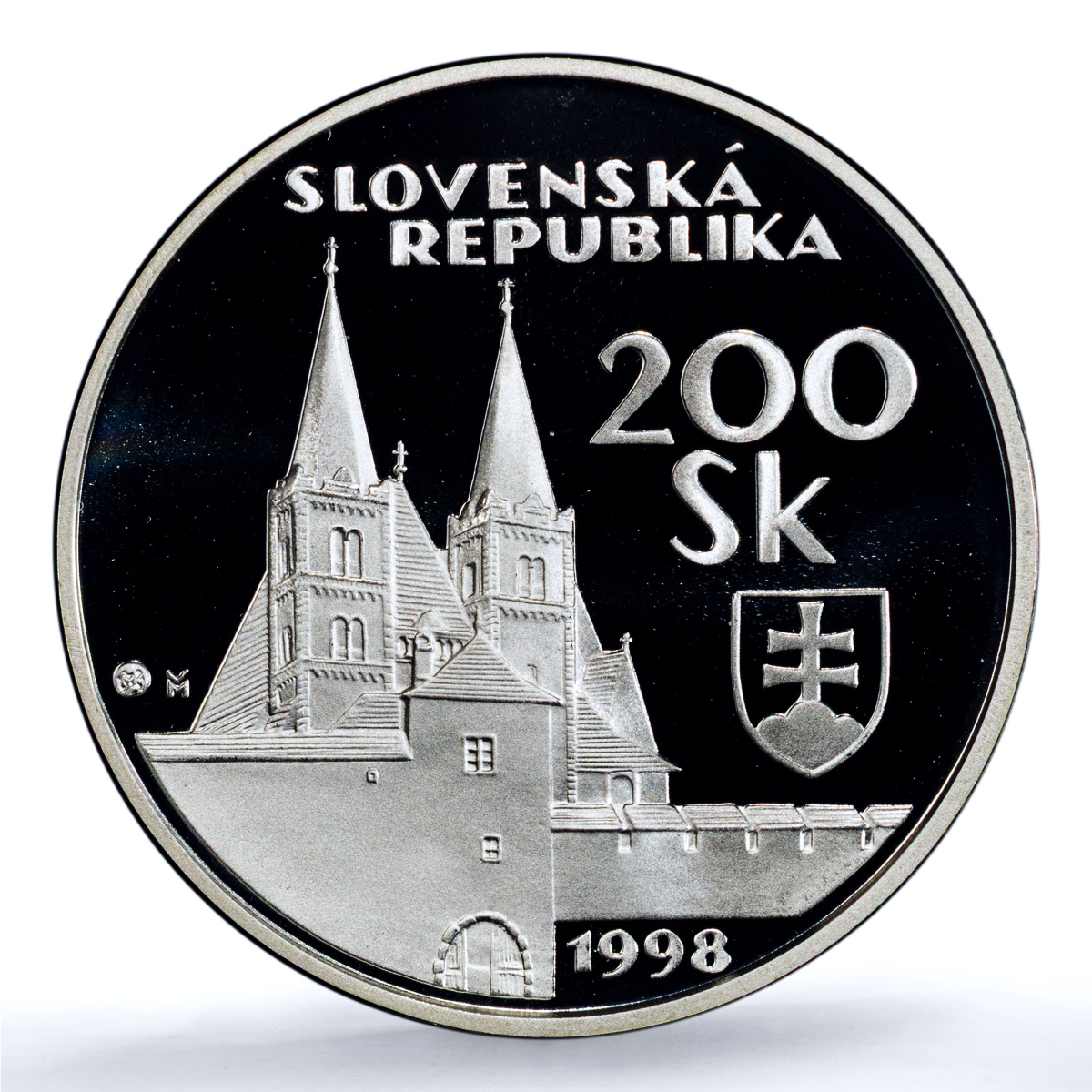 Slovakia 200 korun Spis Castle KM-44 Architecture PR 70 PCGS silver coin 1998 Slovakia 200 korun Spis Castle KM-44 Architecture PR 70 PCGS silver coin 1998
