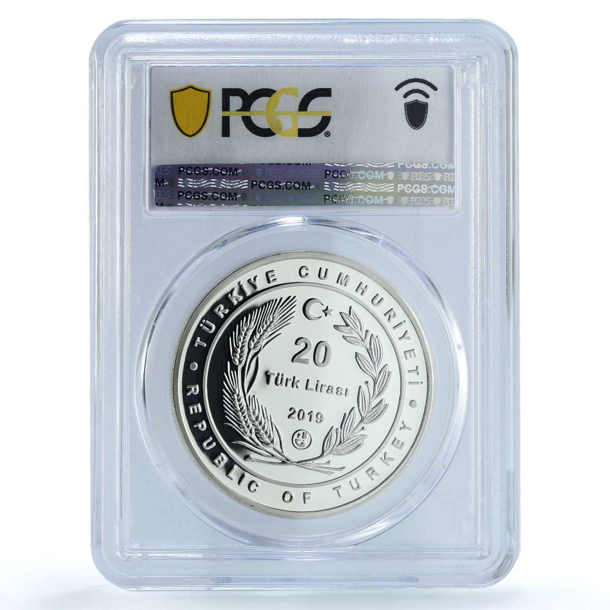 Turkiye 20 lira Dede Korkut KM-1452 Literature PR 70 PCGS silver coin 2019
