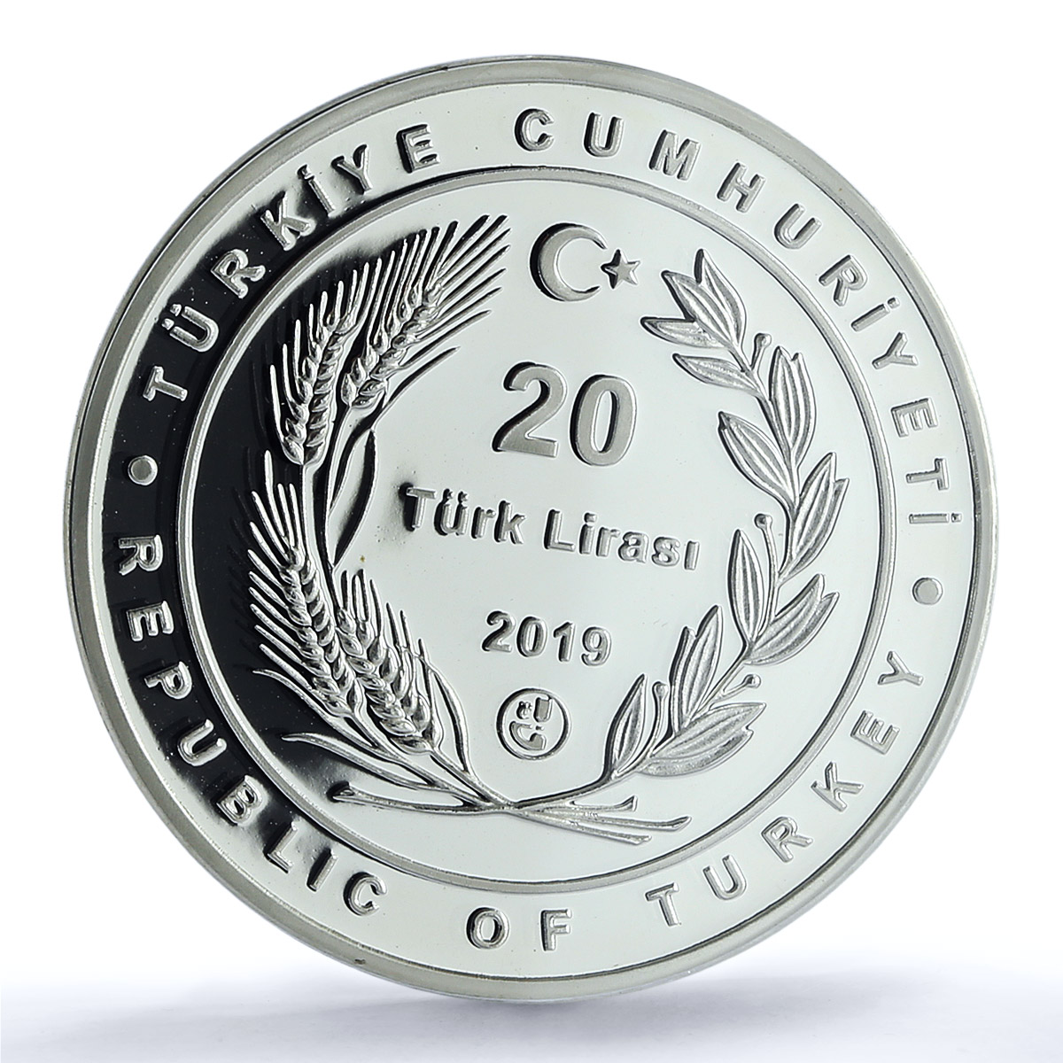 Turkiye 20 lira Dede Korkut KM-1452 Literature PR 70 PCGS silver coin 2019
