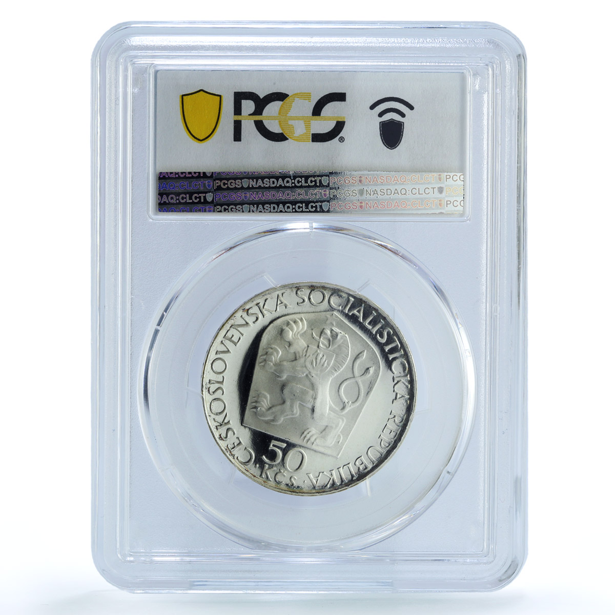 Czechoslovakia 50 korun Revolutionary Vladimir Lenin PR67 PCGS silver coin 1970 Czechoslovakia 50 korun Revolutionary Vladimir Lenin PR67 PCGS silver coin 1970