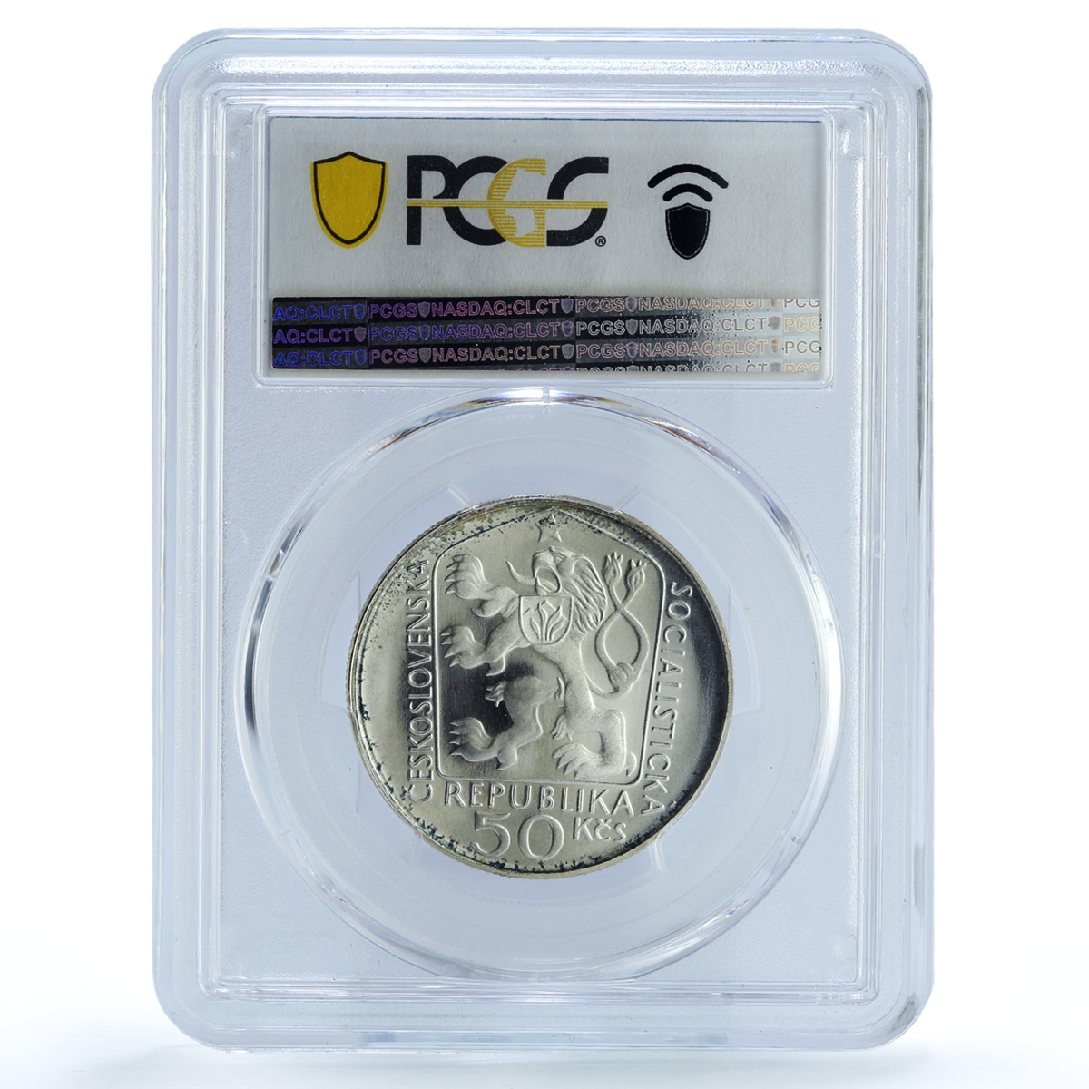 Czechoslovakia 50 korun Centennial Birth S.K. Neumann PR68 PCGS silver coin 1975