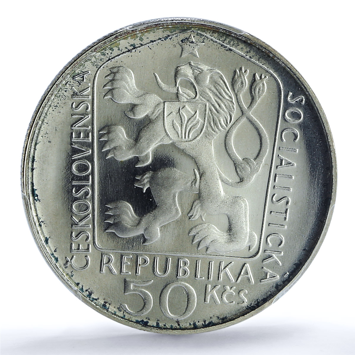 Czechoslovakia 50 korun Centennial Birth S.K. Neumann PR68 PCGS silver coin 1975