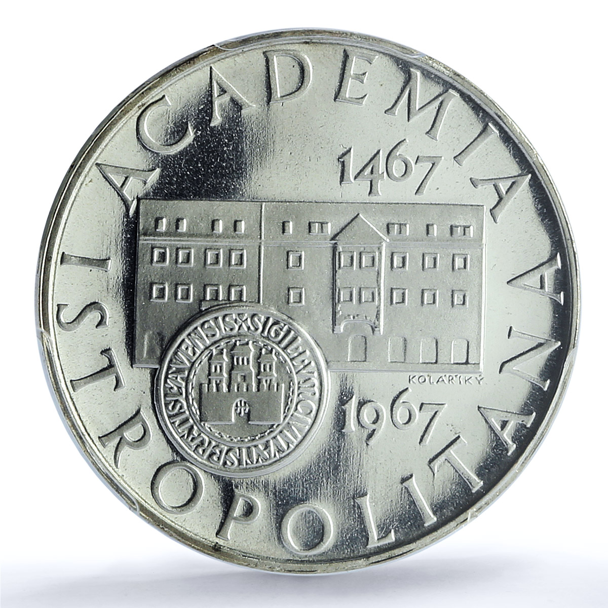 Czechoslovakia 10 korun Bratislava University House PR68 PCGS silver coin 1967 Czechoslovakia 10 korun Bratislava University House PR68 PCGS silver coin 1967