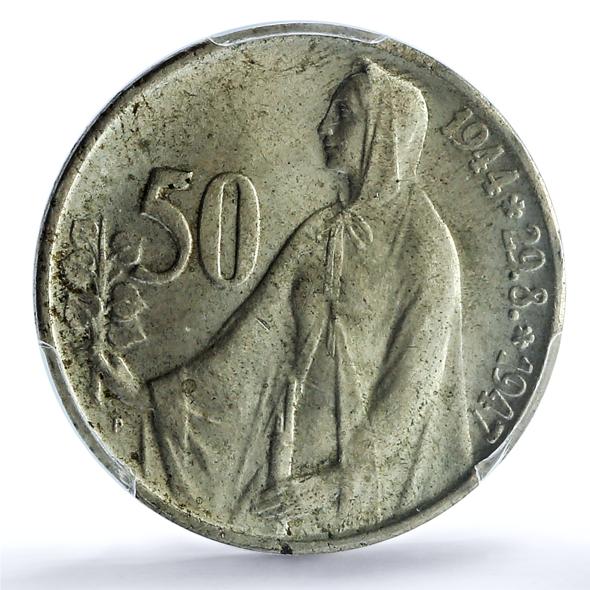 Czechoslovakia 50 korun 3d Anniversary of Slovak Uprising MS64 PCGS Ag coin 1947 Czechoslovakia 50 korun 3d Anniversary of Slovak Uprising MS64 PCGS Ag coin 1947