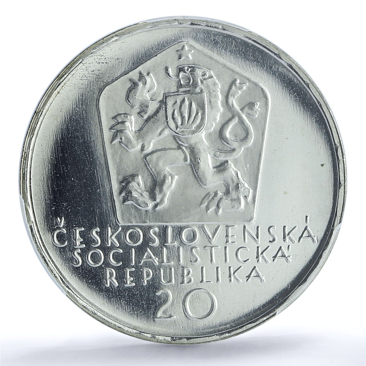 Czechoslovakia 20 korun Poet Andrej Sladkovic Poetry PR68 PCGS silver coin 1972