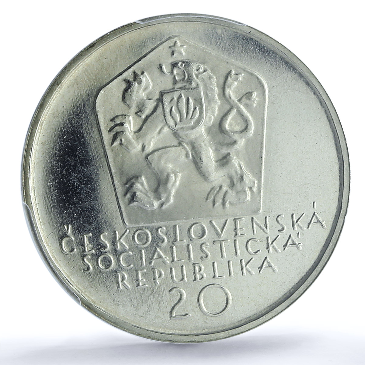 Czechoslovakia 20 korun Poet Andrej Sladkovic Poetry PR67 PCGS silver coin 1972 Czechoslovakia 20 korun Poet Andrej Sladkovic Poetry PR67 PCGS silver coin 1972
