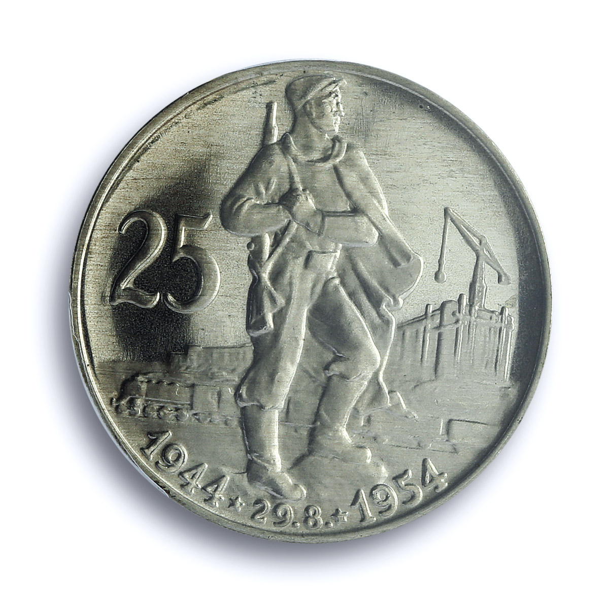 Czechoslovakia 25 korun 10 Years of Slovak Uprising PR67 PCGS silver coin 1954 Czechoslovakia 25 korun 10 Years of Slovak Uprising PR67 PCGS silver coin 1954