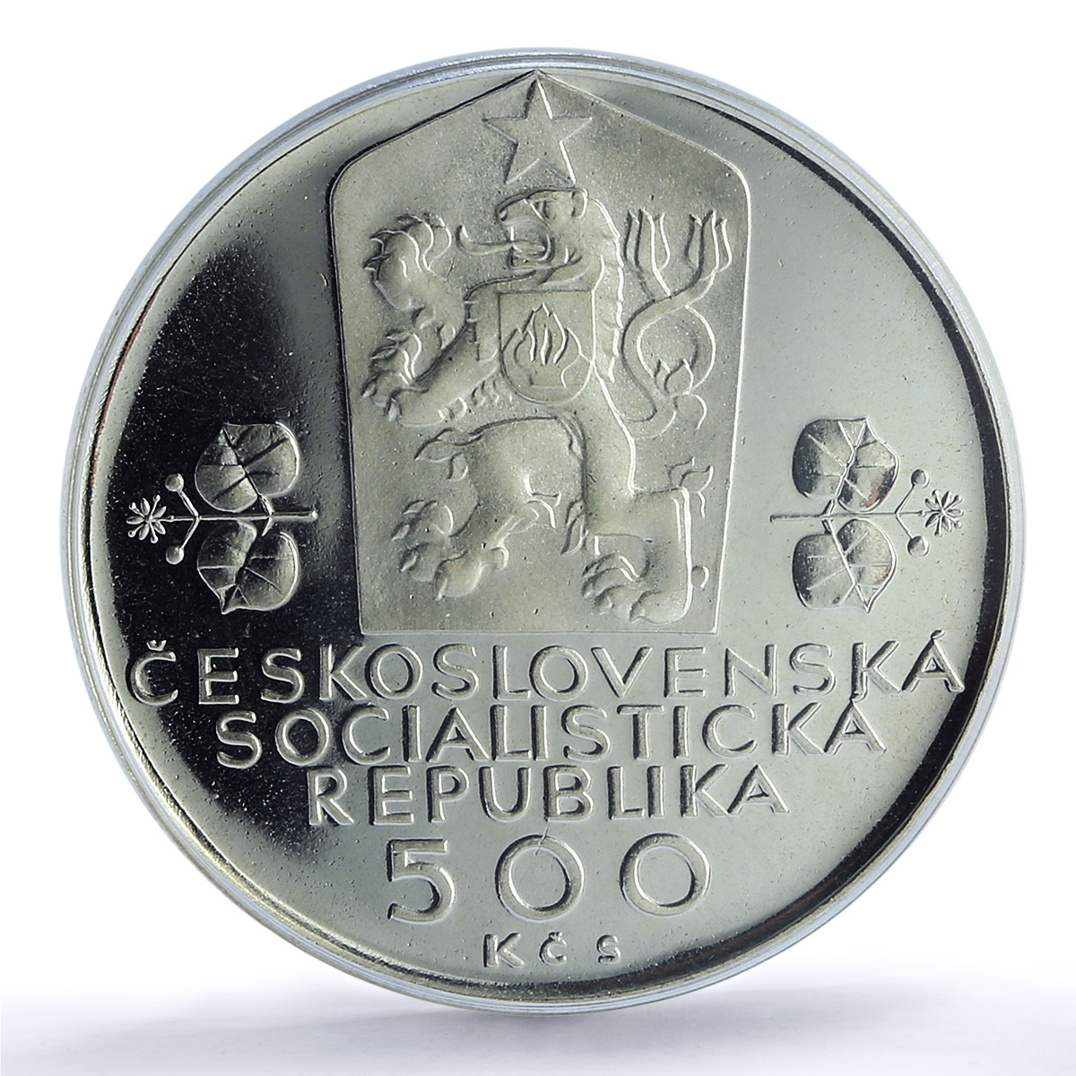 Czechoslovakia 500 korun National Federation Oak Tree PR64 PCGS silver coin 1988 Czechoslovakia 500 korun National Federation Oak Tree PR64 PCGS silver coin 1988