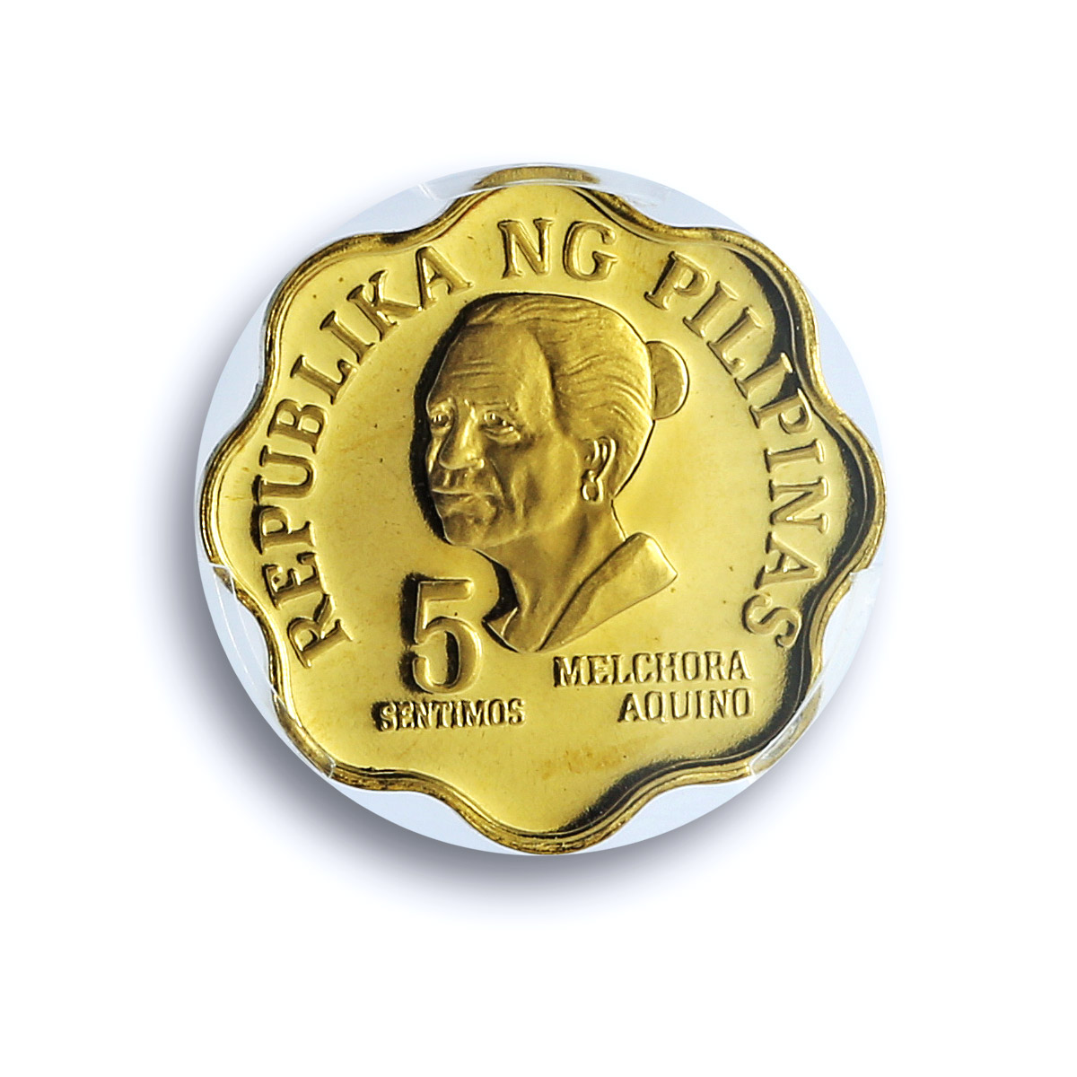 Philippines 5 sentimos Revolutionairy Melchora Aguino PR70 PCGS copper coin 1975 Philippines 5 sentimos Revolutionairy Melchora Aguino PR70 PCGS copper coin 1975