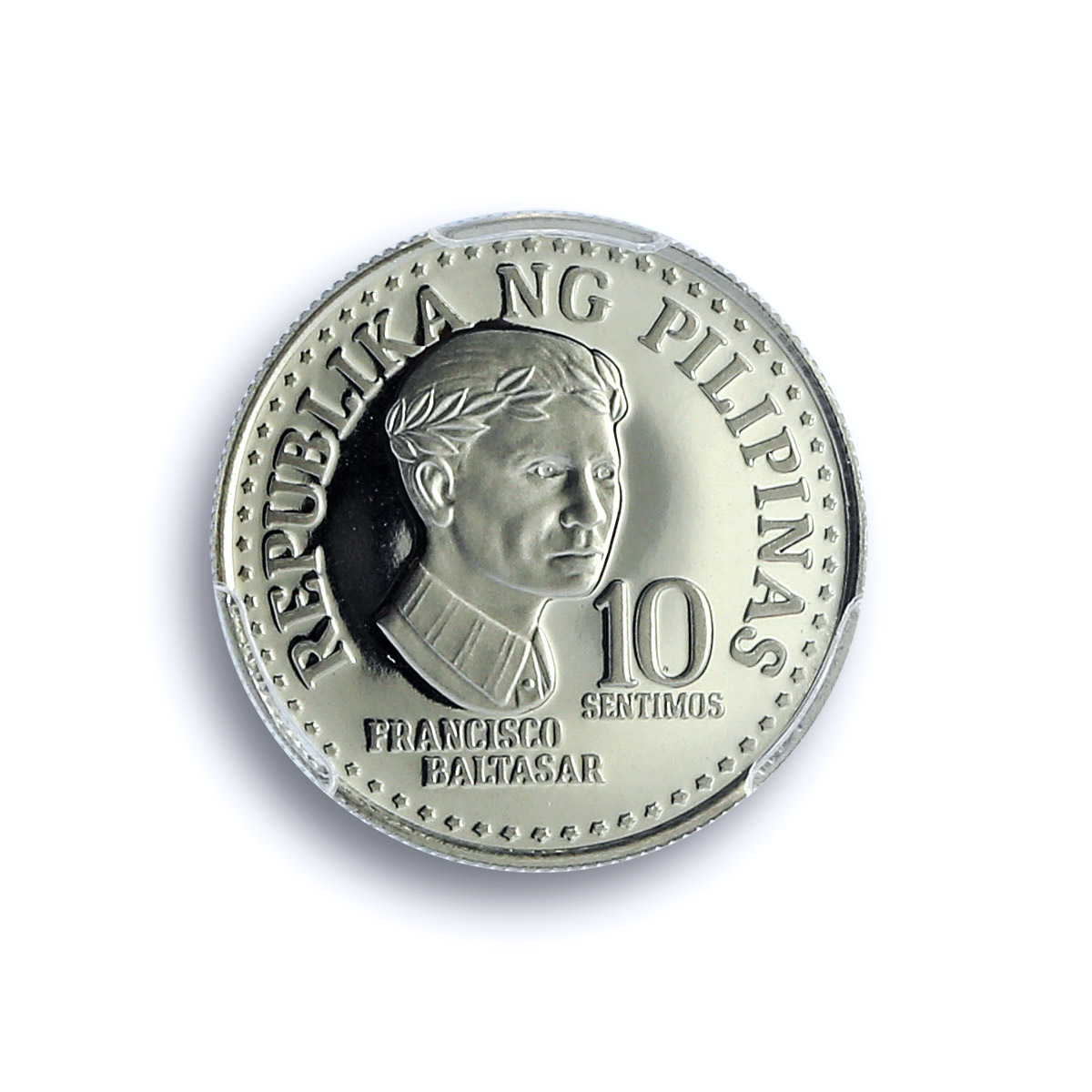 Philippines 10 sentimos Poet Francisco Baltasar PR70 PCGS CuNi coin 1975 Philippines 10 sentimos Poet Francisco Baltasar PR70 PCGS CuNi coin 1975