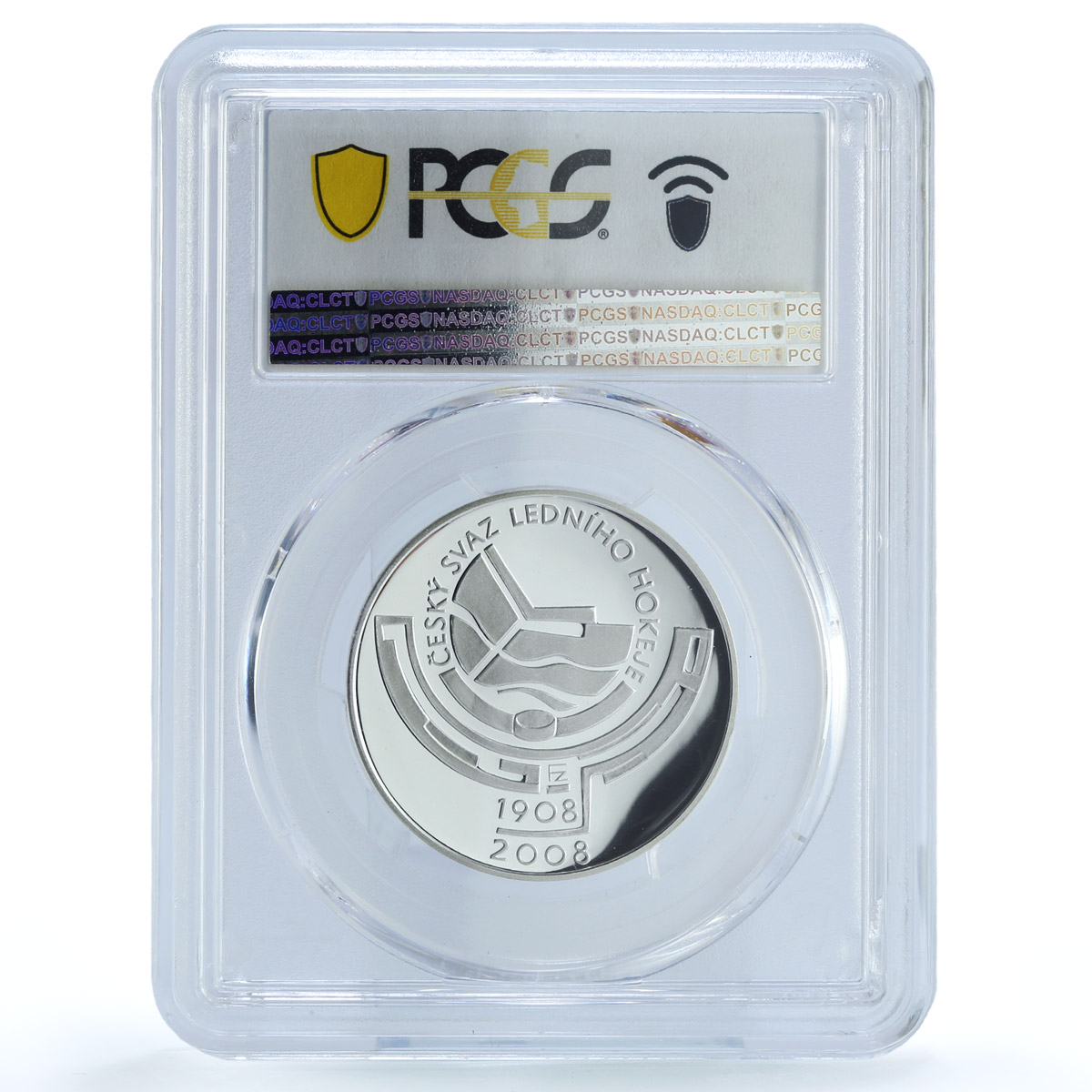 Czech Republic 200 korun National Hockey Association PR70 PCGS silver coin 2008