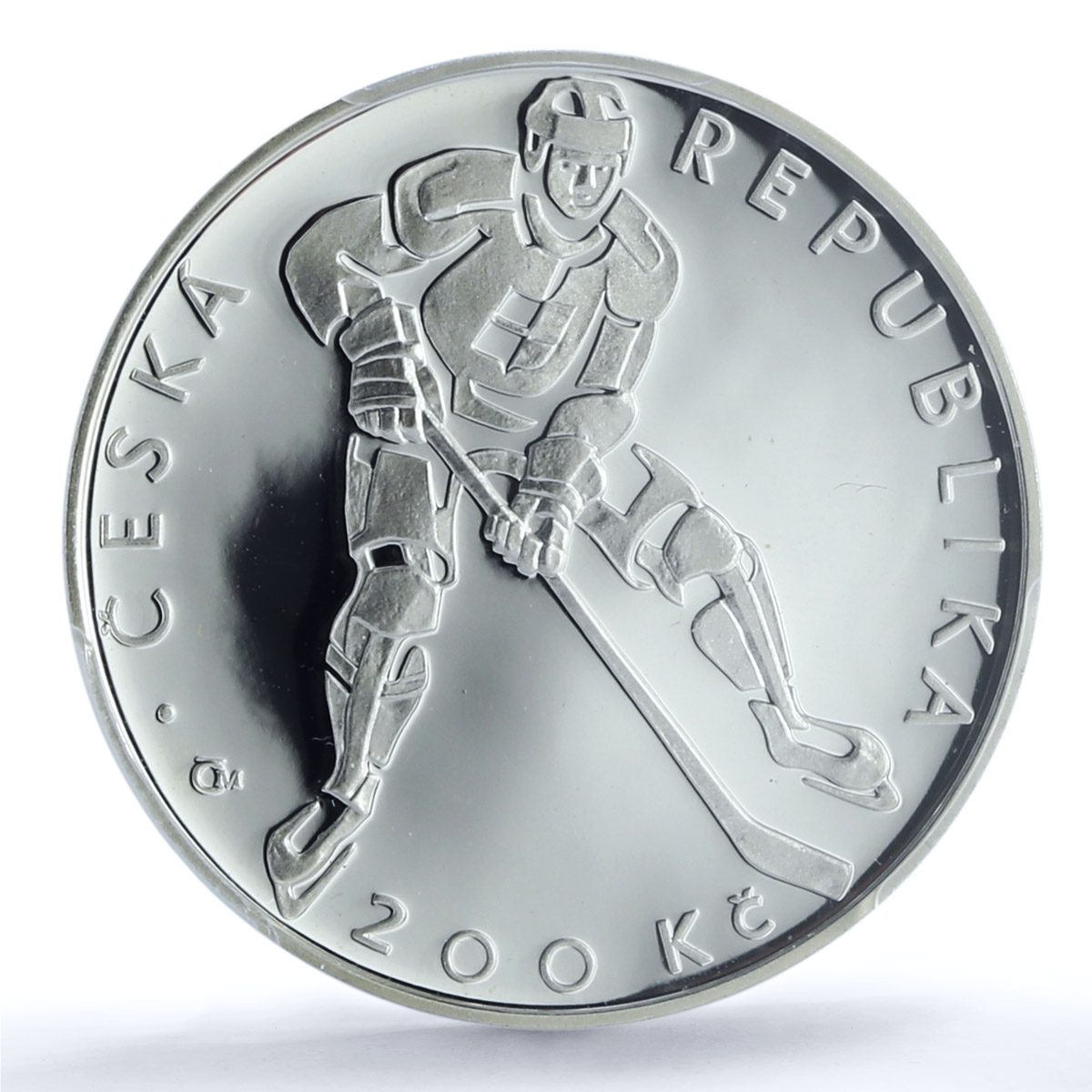 Czech Republic 200 korun National Hockey Association PR70 PCGS silver coin 2008