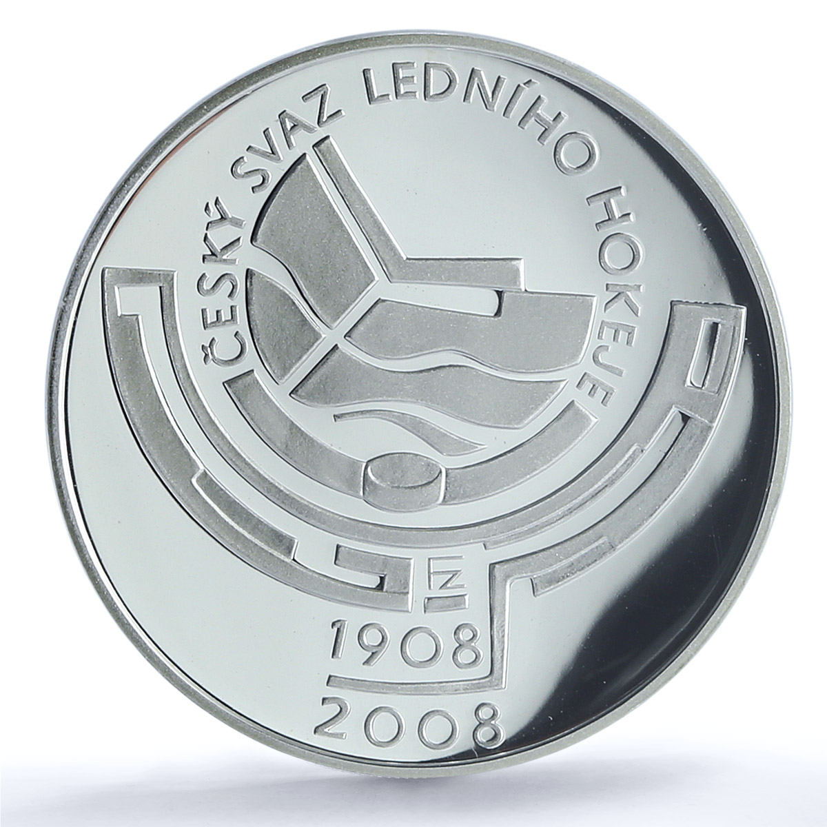 Czech Republic 200 korun National Hockey Association PR70 PCGS silver coin 2008
