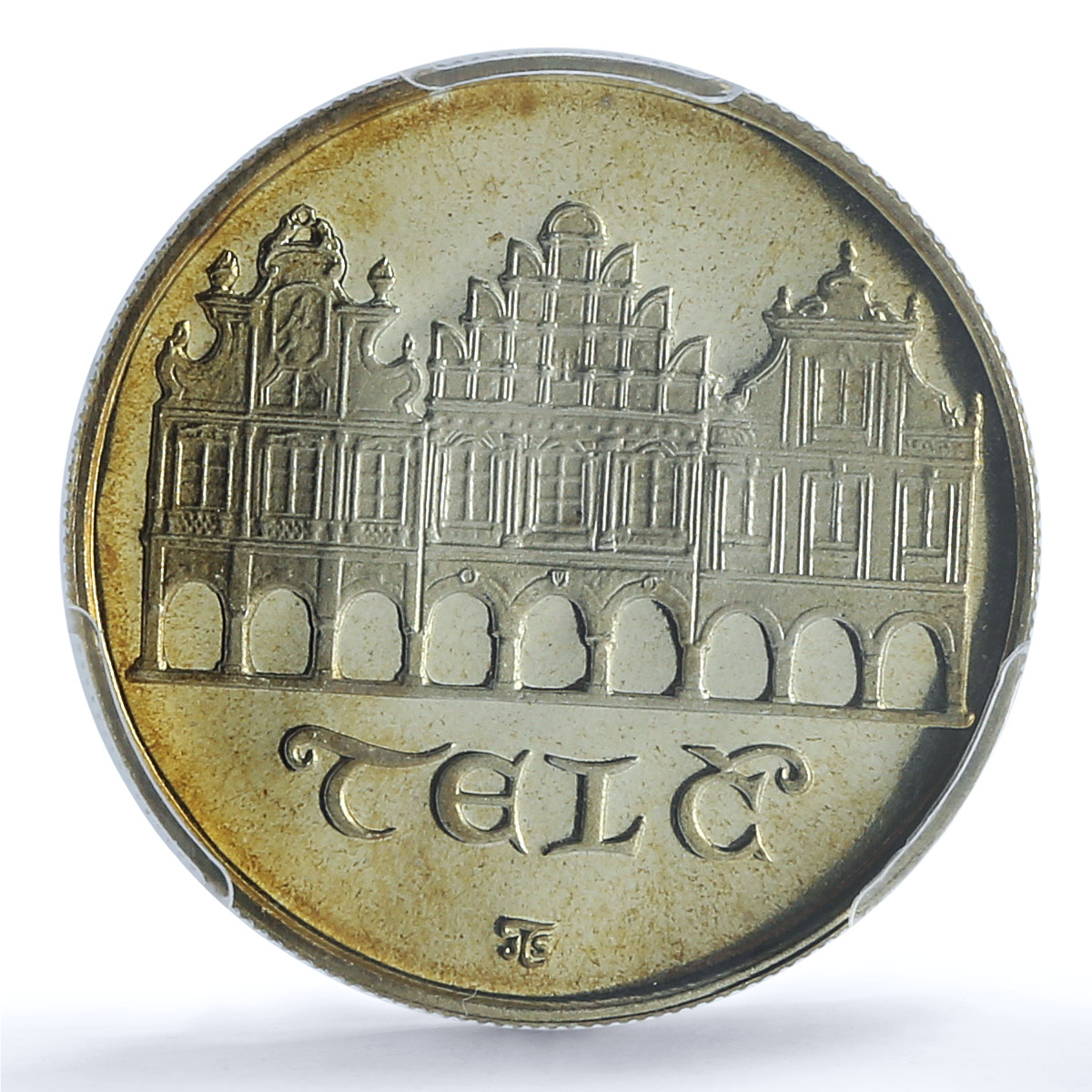 Czechoslovakia 50 korun Telc City Buildings Architecture PR69 PCGS Ag coin 1986