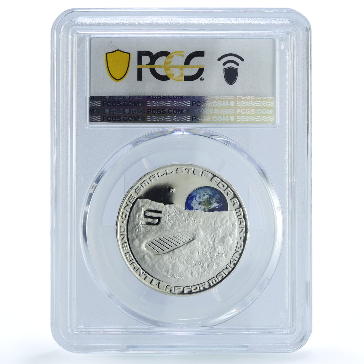 Italy 5 euro 50 Years Moon Landing Space Astronauts PR70 PCGS silver coin 2019 Italy 5 euro 50 Years Moon Landing Space Astronauts PR70 PCGS silver coin 2019