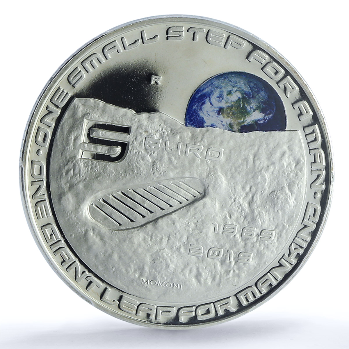 Italy 5 euro 50 Years Moon Landing Space Astronauts PR70 PCGS silver coin 2019 Italy 5 euro 50 Years Moon Landing Space Astronauts PR70 PCGS silver coin 2019