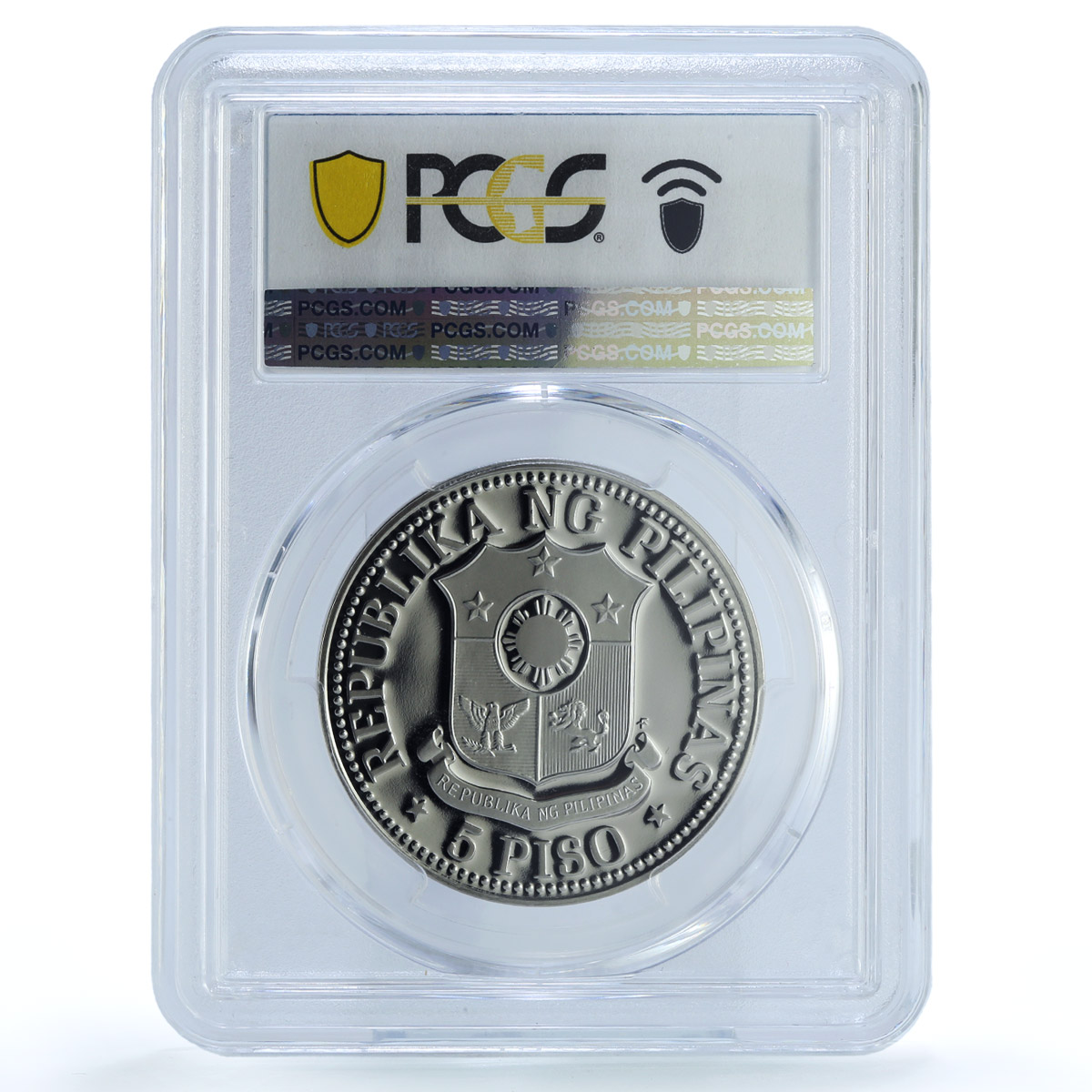 Philippines 5 piso Ferdinand Marcos PR70 PCGS nickel coin 1976