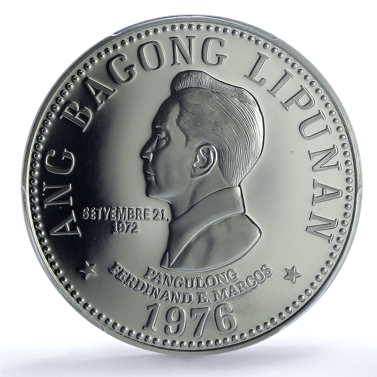 Philippines 5 piso Ferdinand Marcos PR70 PCGS nickel coin 1976