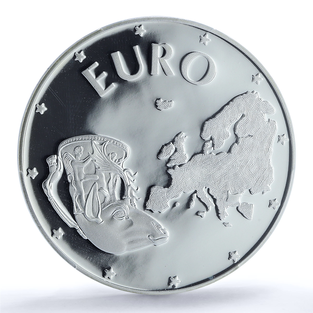 Bulgaria 10000 leva Euro Rhyton Rider of Madara PR69 PCGS silver coin 1998