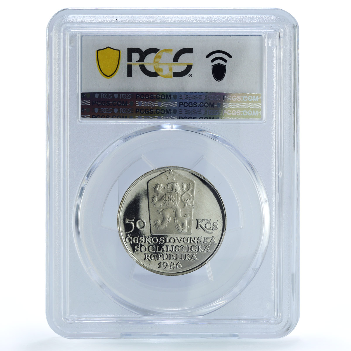 Czechoslovakia 50 korun Bratislava Landscapes PR68 PCGS silver coin 1986 Czechoslovakia 50 korun Bratislava Landscapes PR68 PCGS silver coin 1986