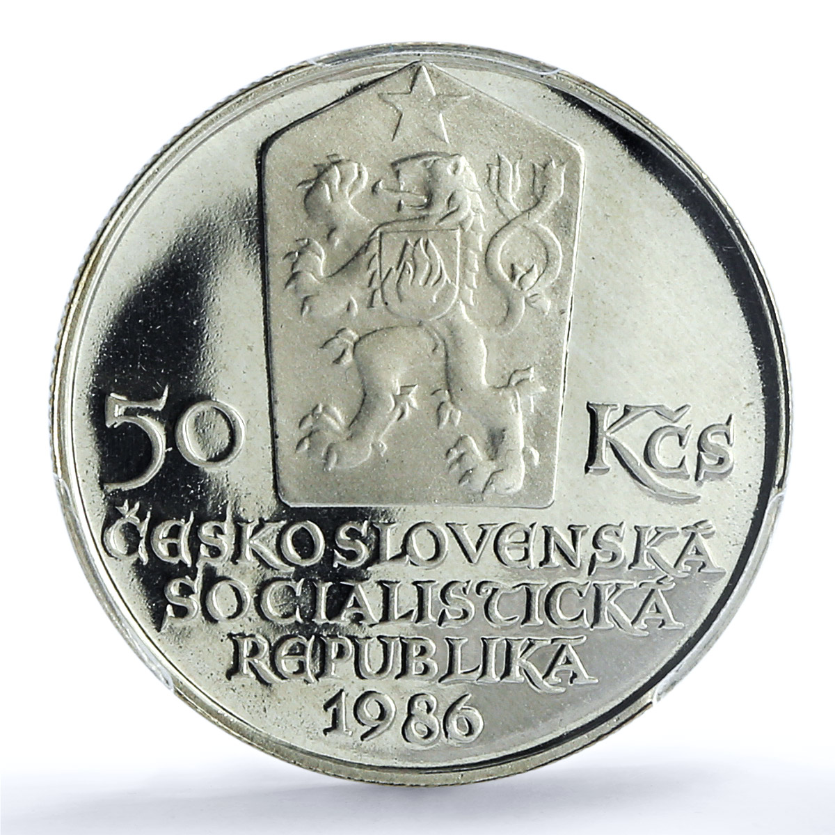 Czechoslovakia 50 korun Bratislava Landscapes PR68 PCGS silver coin 1986 Czechoslovakia 50 korun Bratislava Landscapes PR68 PCGS silver coin 1986