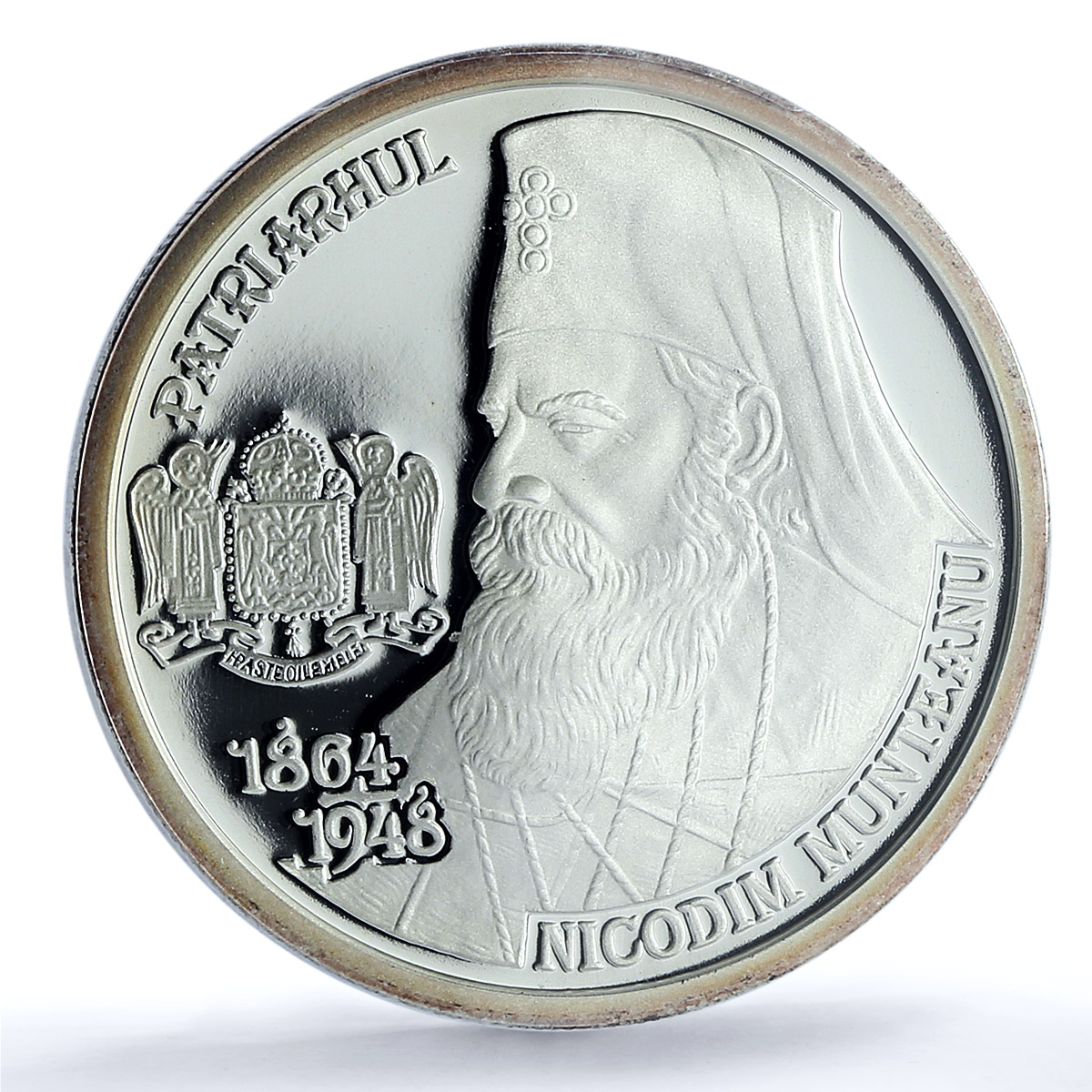 Romania 10 lei Romanian Orthodox Nicodim Munteanu PR69 PCGS silver coin 2010 Romania 10 lei Romanian Orthodox Nicodim Munteanu PR69 PCGS silver coin 2010