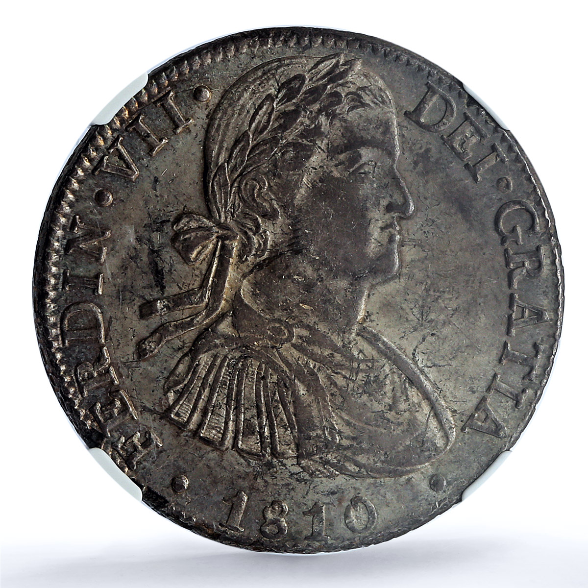 Mexico 8 reales State Coinage Fernando VII Coat of Arms HJ AU58 NGC Ag coin 1810 Mexico 8 reales State Coinage Fernando VII Coat of Arms HJ AU58 NGC Ag coin 1810