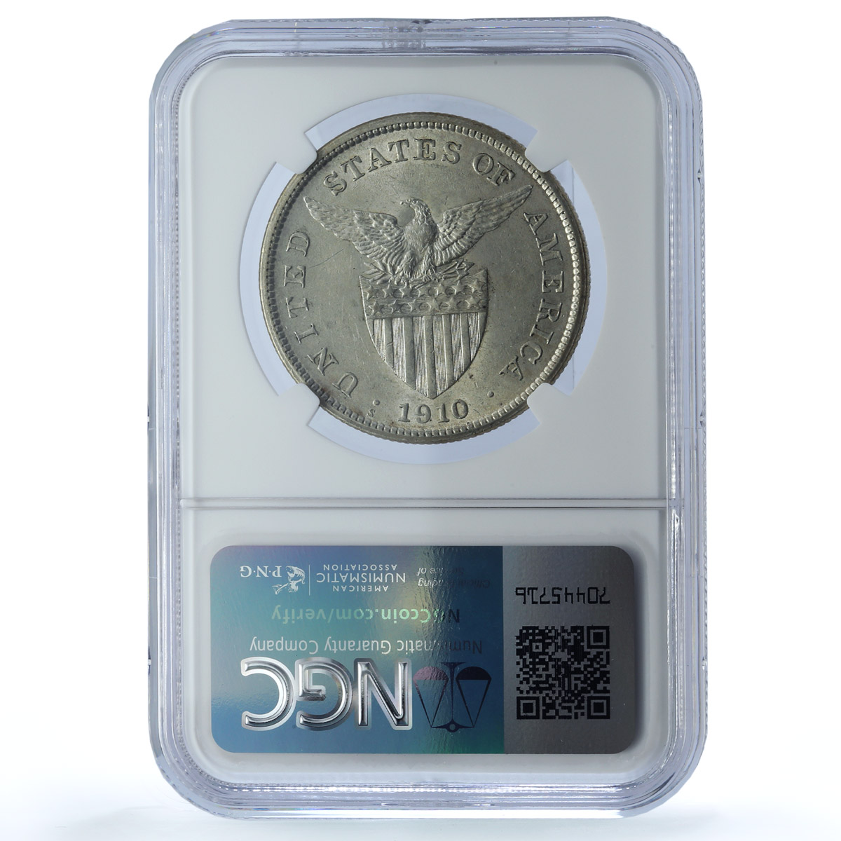 Philippines US 1 peso Republic Coinage Walking Liberty AU58 NGC silver coin 1910 Philippines US 1 peso Republic Coinage Walking Liberty AU58 NGC silver coin 1910
