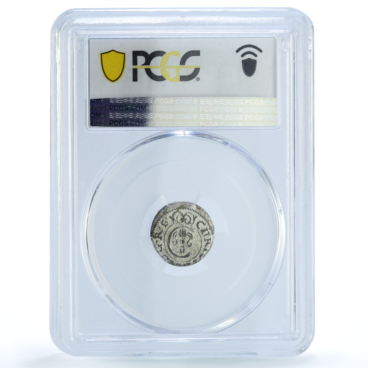 Sweden Swedish Livonia 1 solidus Christina KM-2 MS64 PCGS billon coin 1652