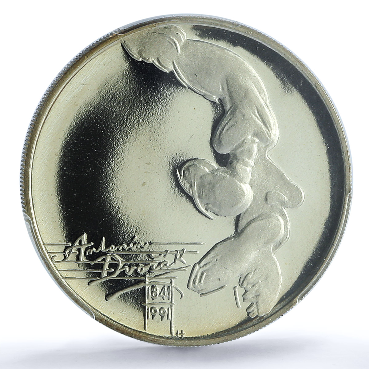 Czechoslovakia 100 korun Composer Antonin Dvorak Music PR68 PCGS Ag coin 1991 Czechoslovakia 100 korun Composer Antonin Dvorak Music PR68 PCGS Ag coin 1991
